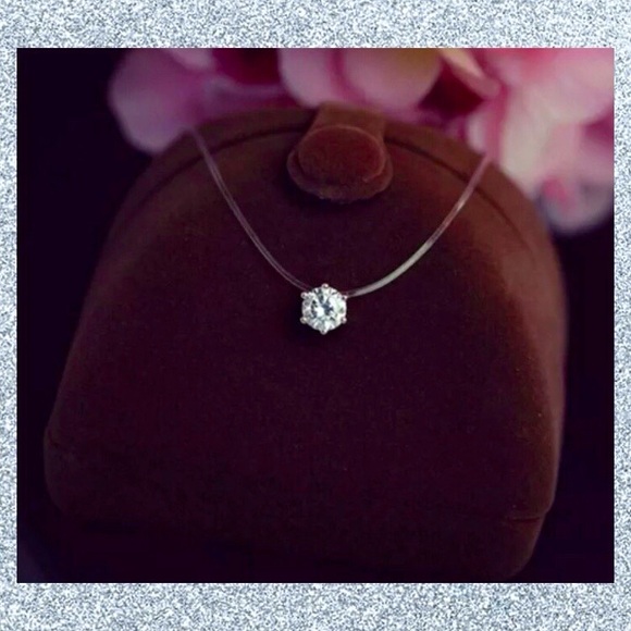 Jewelry - New!! Crystal Invisible Line Zircon Chain Necklace!